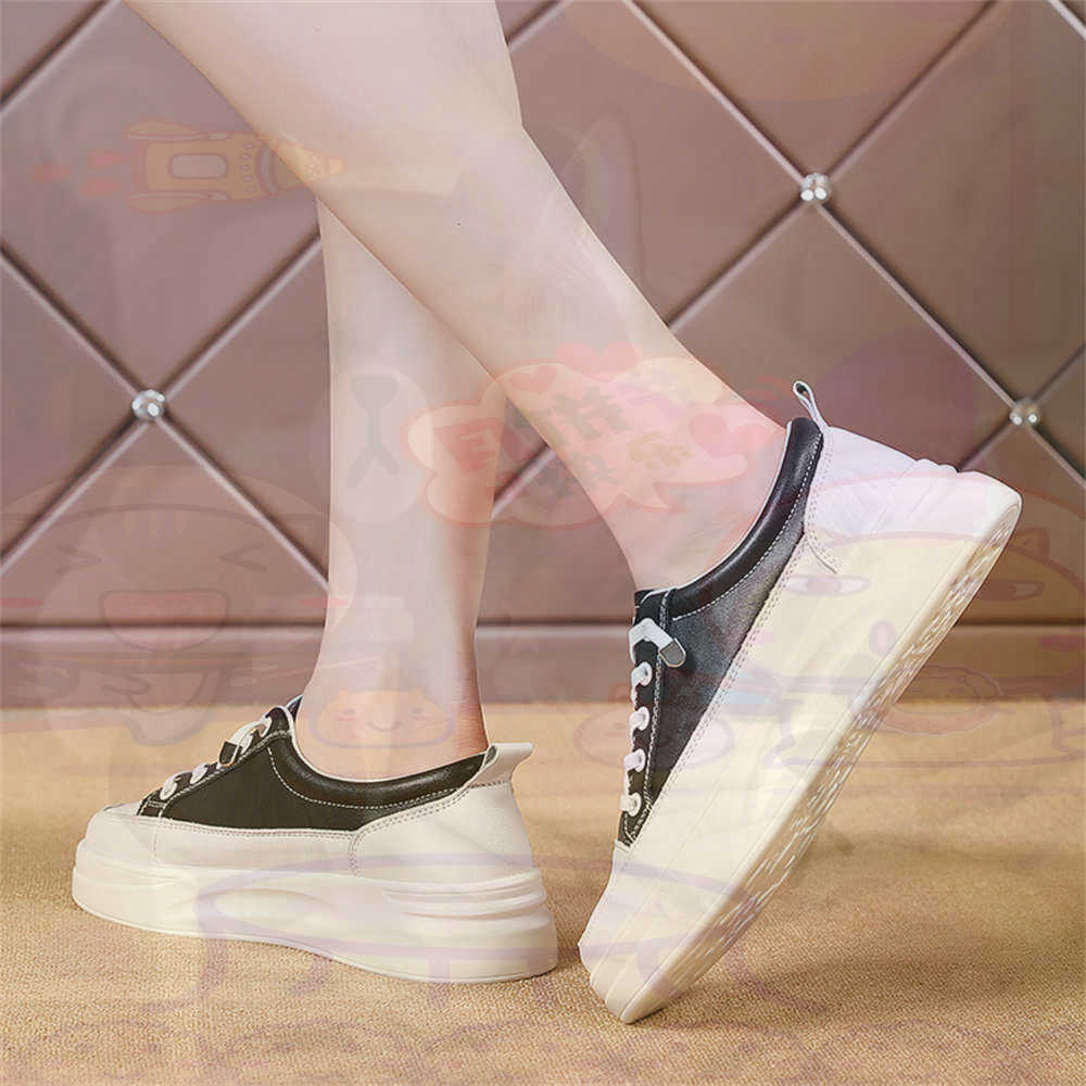 Streetwear Brand Name - LACE-up Chunky Loafers ผู้หญิงสเก็ตบอร์ดกีฬารองเท้าตะกร้ารองเท้าผ้าใบจริงแบบพกพาข่าวตะกร้า Teni ที่มีคุณภาพสูง