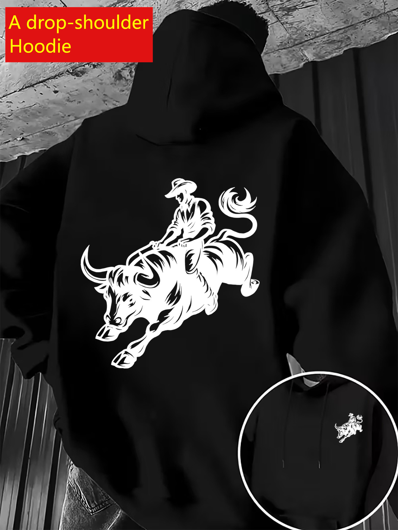 Streetwear Brand Drops - เสื้อฮู้ดดี้สตรีทแวร์ทรงหลวมพิมพ์ลายโดดเด่นสำหรับผู้ชาย เสื้อสเวตเตอร์แบบสวมลำลองสไตล์สตรีทแวร์