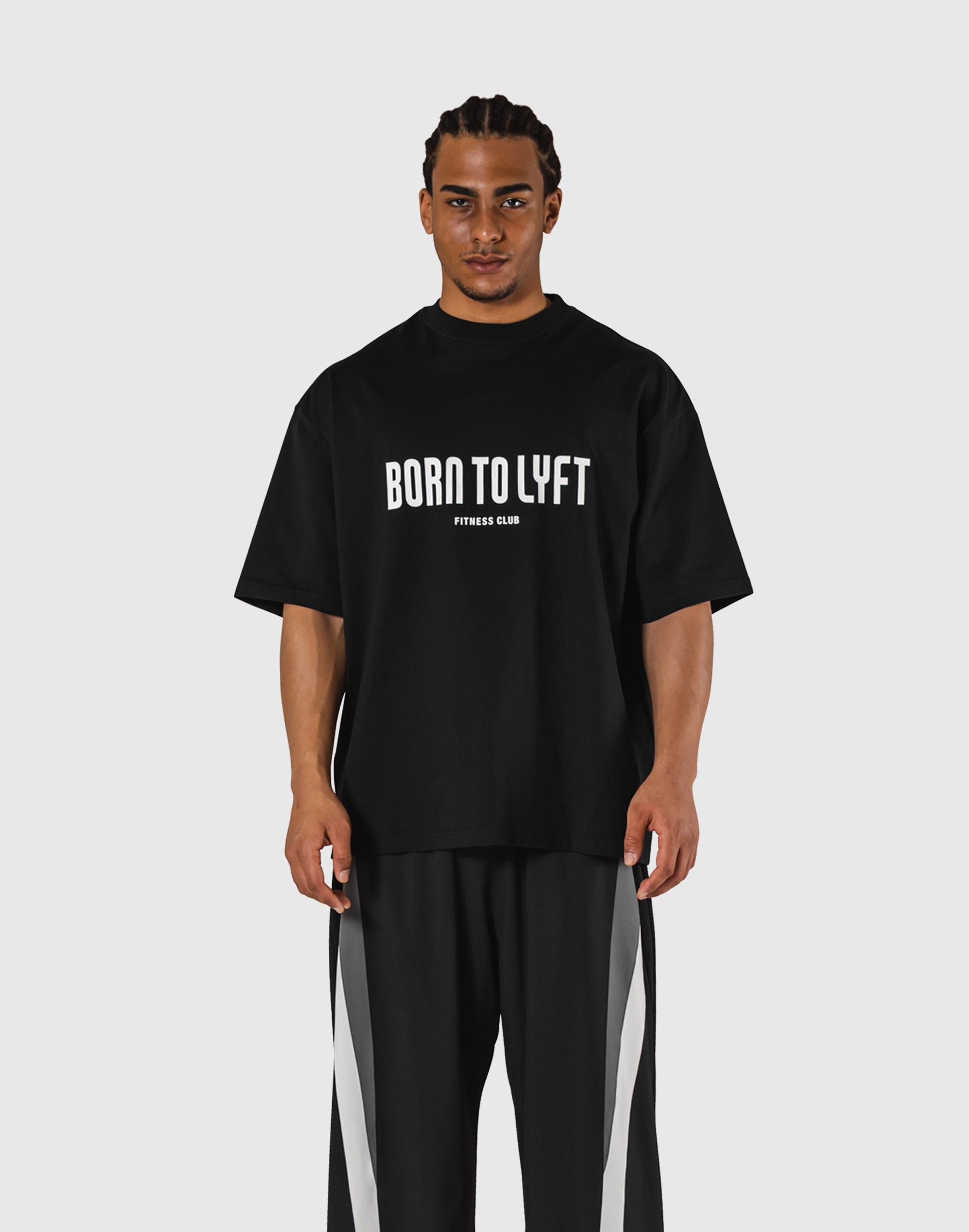 Streetwear Gym Brand - เสื้อยืดลายกราฟิกแบรนด์ฟิตเนสสุดเทรนดี้ BTL Logo LYFT GYM ผ้าฝ้าย