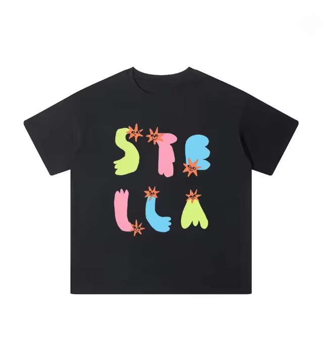 Streetwear Brand Graphic Designer - เสื้อยืดลายกราฟิกผ้าฝ้าย ดีไซน์หรูหราเป็นมิตรต่อสิ่งแวดล้อม โลโก้รูปทรงเรขาคณิตสีดำคลาสสิก สำหรับผู้ชายและผู้หญิง สไตล์สตรีทแวร์ฤดูร้อน