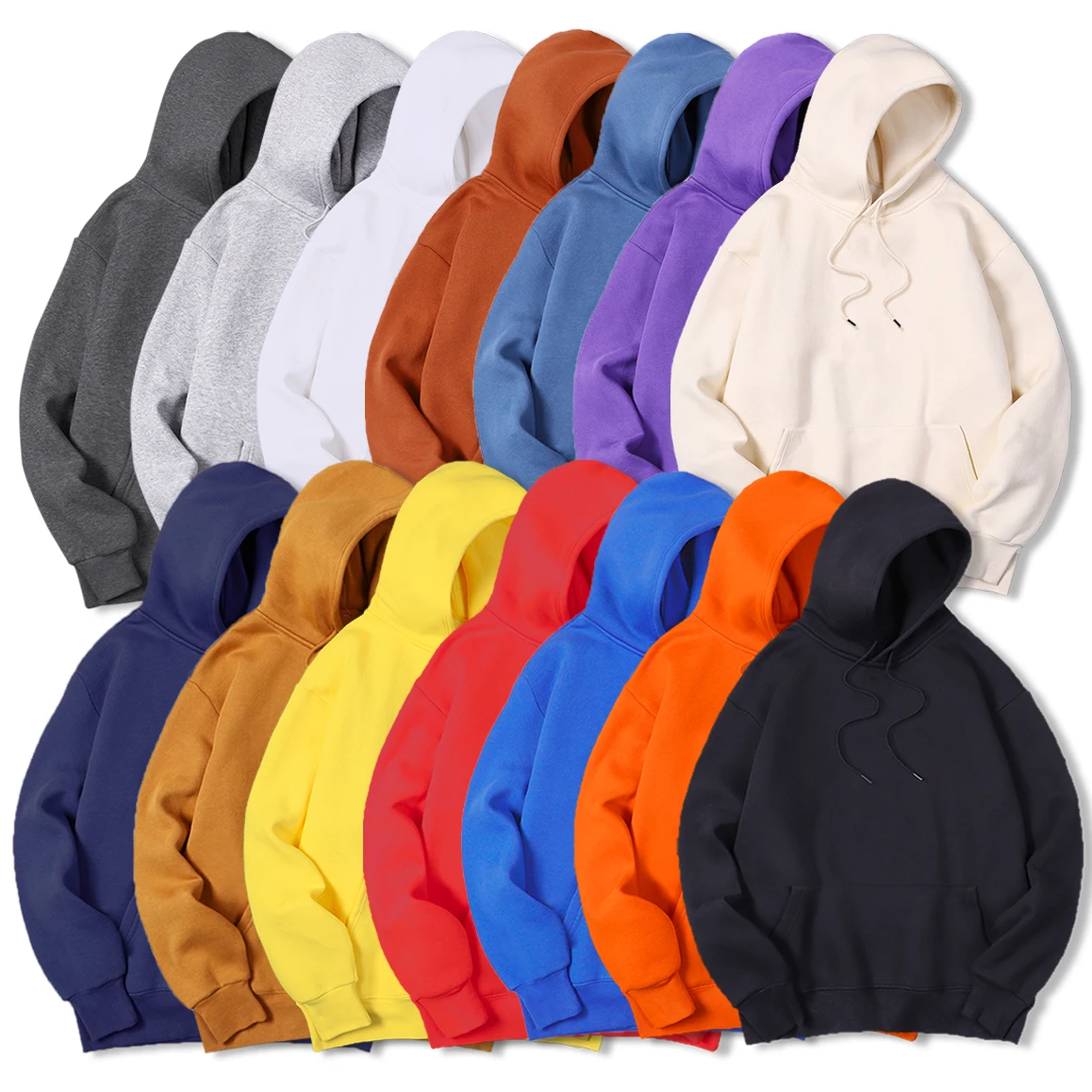เสื้อฮู้ดผู้ชายสีพื้น ผ้าขนสัต - Streetwear Brand Hoodies บทวิจารณ์และราคา