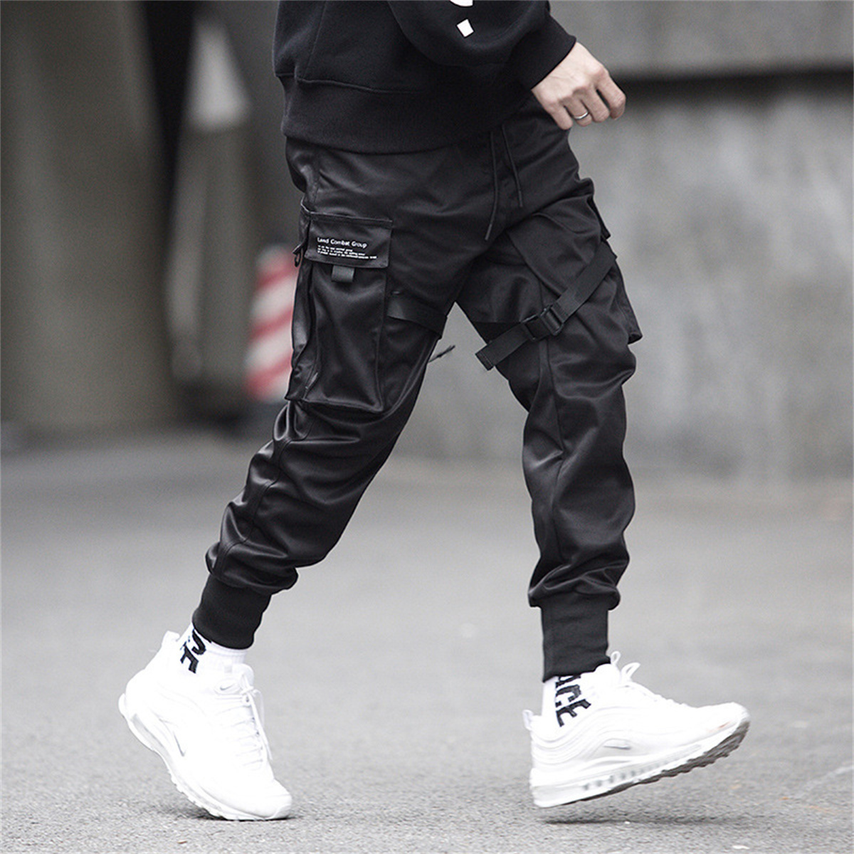 กางเกงคาร์โก้ฮิปฮอปสีดำสำหรับผ - Streetwear Brand Marketing บทวิจารณ์และราคา