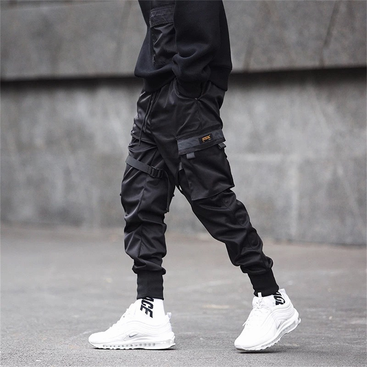 กางเกงคาร์โก้ฮิปฮอปสีดำสำหรับผ - Streetwear Brand Marketing บทวิจารณ์และราคา